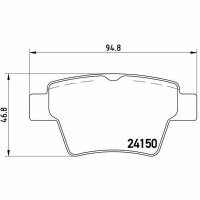 BREMBO Bremsbelagsatz hinten für PEUGEOT 307 Break...