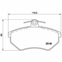 BREMBO Bremsbelagsatz vorne für VW GOLF III Variant...