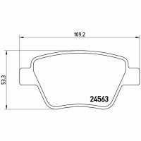 BREMBO Bremsbelagsatz hinten f&uuml;r VW GOLF VI (5K1, 1K_) PR-Code: 1KS, 1KT