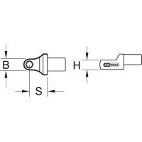 KS TOOLS 9x12mm Einsteck-Bithalter,f.Bits 1/4"