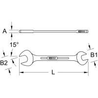 KS TOOLS Doppelmaulschlüssel,1.1/8"x1.1/4"