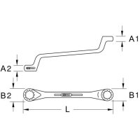 KS TOOLS Doppelringschl&uuml;ssel,gekr&ouml;pft,13x15mm