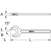KS TOOLS Einmaul-Kraftschlüssel,13mm