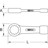 KS TOOLS Schlag-Ringschl&uuml;ssel,1.3/8&quot;