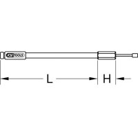 KS TOOLS Hydraulik-Druckspindel,17mm ,UN 1.1/2&quot;x16Gx260mm