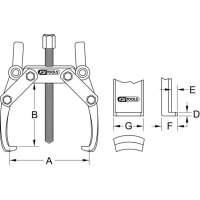 KS TOOLS Abzieher 2-armig,20-230mm