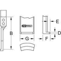 KS TOOLS Abzieherhaken,250mm