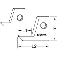 KS TOOLS HM-Ersatzschneidstahl,CK110+CK160,15,5mm