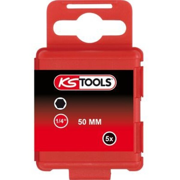 KS TOOLS 1/4&quot; Bit Innen6kant,50mm,2,5mm,5er Pack 