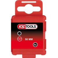 KS TOOLS 1/4" Bit Innen6kant,50mm,6mm,5er Pack 
