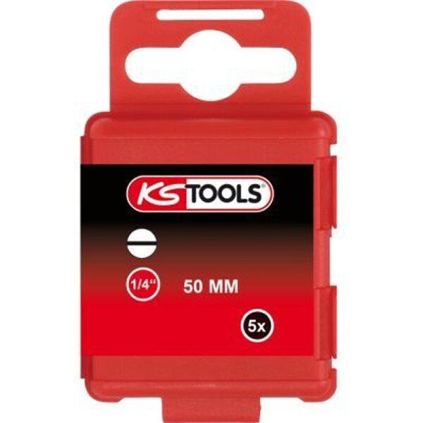KS TOOLS CLASSIC Bit f&uuml;r Schlitz-Schrauben,8mm 50mm VPE5