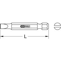 KS TOOLS CLASSIC Bit f&uuml;r Schlitz-Schrauben,11mm 50mm VPE5