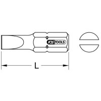 KS TOOLS CLASSIC Bit für Schlitz-Schrauben 6,5mm,30mm