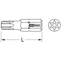 KS TOOLS CLASSIC Bit f&uuml;r TX-Schrauben mit Stirnlochbohrung,TB25,30mm