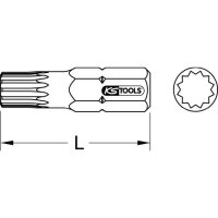 KS TOOLS CLASSIC Bit für Vielzahn-Schrauben M14,30mm