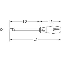KS TOOLS BERYLLIUM+ Steckschl&uuml;ssel mit Griff 6-kant 8 mm