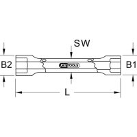KS TOOLS BRONZE+ 6-kant-Steckschl&uuml;ssel 7x8mm doppelseitig