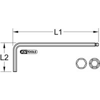 KS TOOLS Innen6kant-Winkelstiftschlüssel, 1,5mm,...
