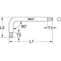 KS TOOLS TITAN+ Winkelstiftschlüssel Innen6kant,...