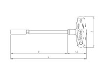Sonic 14423005 T-Griff Steckschlüssel 5mm (S)
