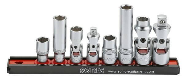 Sonic 200805 1/4 und 3/8 Nuss-Satz f&uuml;r Porsche auf Steckleiste, 8-tlg