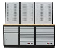 Sonic 4731502 MSS 2193mm Schrankwand mit Holz-Arbeitsplatte
