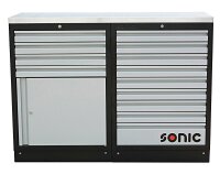 Sonic 4731607 MSS 1348mm Schrankwand mit Edelstahl-Arbeitsplatte