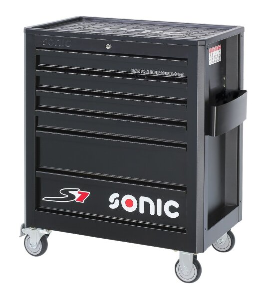 Sonic 4733716 Werkstattwagen leer, S7, 6 Schubladen , schwarz
