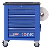 Sonic 726116 Werkstattwagen S10 gefüllt, 261-tlg., blau