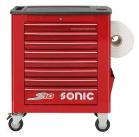 Sonic 727415 Werkstattwagen S10 gefüllt, 274-tlg., rot