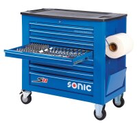 Sonic 753318 Werkstattwagen S11 gefüllt, 533-tlg., blau