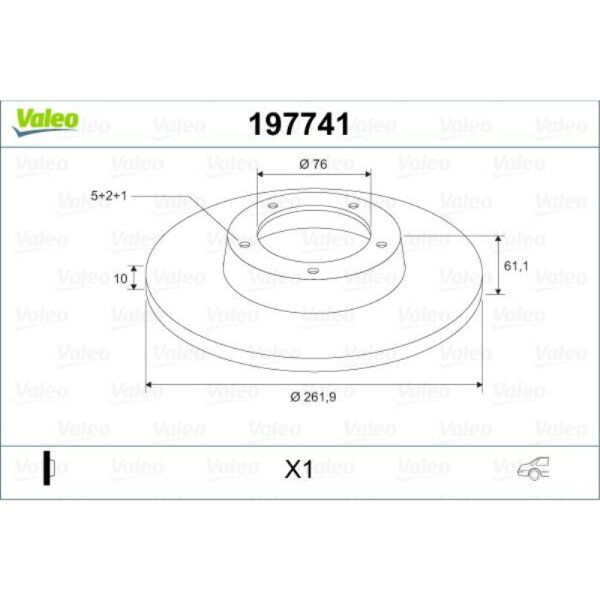 Bremsscheibe VALEO 197741