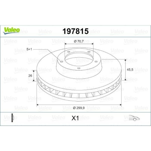 Bremsscheibe VALEO 197815