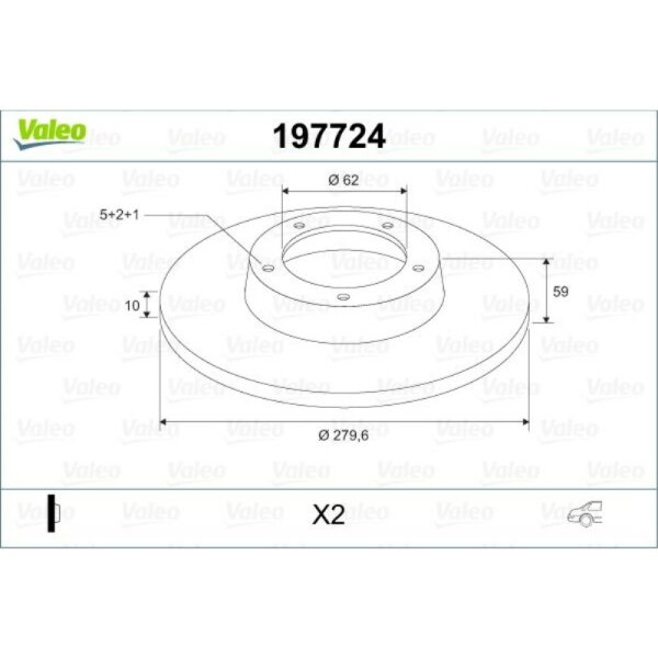 Bremsscheibe VALEO 197724