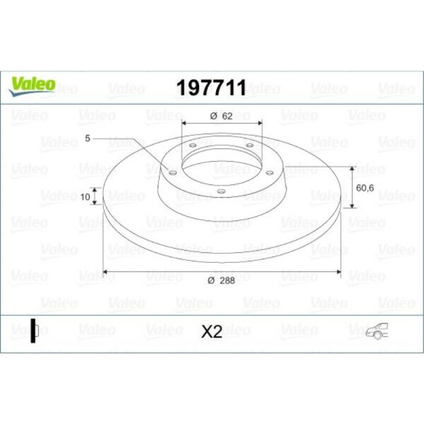 Bremsscheibe VALEO 197711