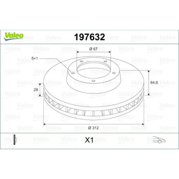 Bremsscheibe VALEO 197632