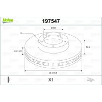 Bremsscheibe VALEO 197547