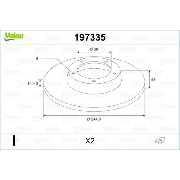 Bremsscheibe VALEO 197335