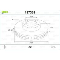 Bremsscheibe VALEO 197369