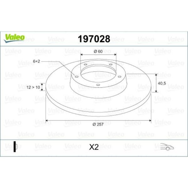 Bremsscheibe VALEO 197028