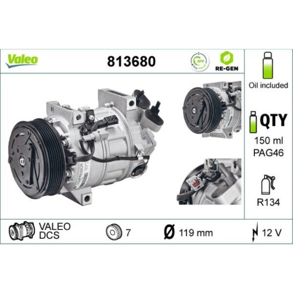 Kompressor Klimaanlage VALEO 813680